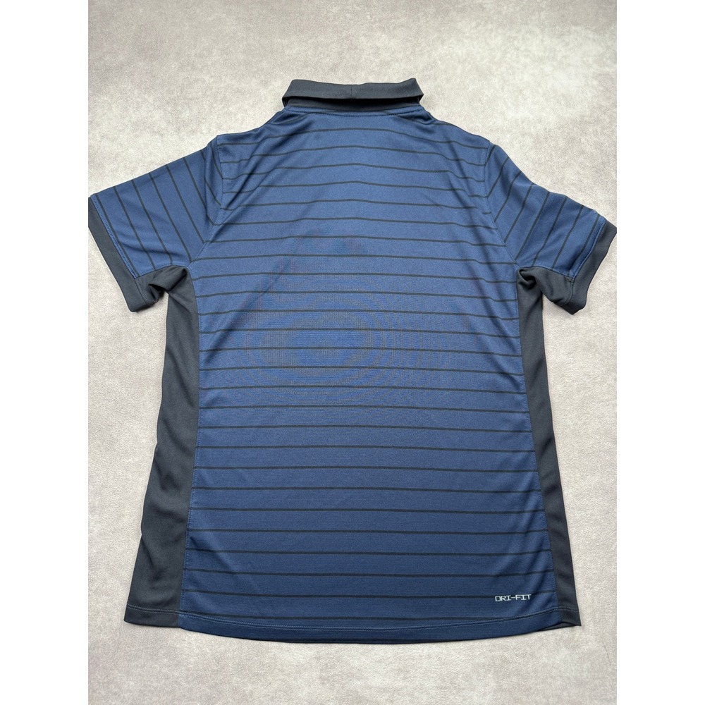 Nike Cal Bears Berkeley Dri-FIT Polo Shirt Men M Navy Stripe ACC Logo Game Day - Picture 2 of 16